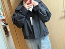 優(yōu)衣庫女裝防風(fēng)立領(lǐng)茄克/外套夾克早春26春夏新款484709 09 黑色 M 曬單實(shí)拍圖