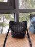 viney羊皮編織包包女包品牌斜挎包水桶包生日禮物送女友老婆 【黑色】高檔實(shí)用單肩包 輕奢時(shí)尚百搭休閑手提包 曬單實(shí)拍圖