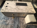 心意高級感天然大理石泡茶幾實(shí)木家用喝茶臺別墅大小戶(hù)型沙發(fā)組合 1.5*0.8*0.45米/泡茶幾/大理石芬迪白 曬單實(shí)拍圖