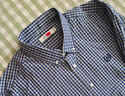金利來(lái)襯衫男長(cháng)袖全棉透氣舒適基礎款格子襯衣SLT0060-LH152 寶藍 2XL  曬單實(shí)拍圖