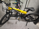 EROADE伊諾德折疊山地自行車(chē)男成人青少年學(xué)生超輕便攜鋁合金越野變速車(chē) 黃色【宙馬X1】全鋁合金-碟剎 24寸-適合身高150-170cm 24速 曬單實(shí)拍圖