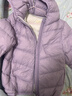 笛莎（DEESHA）童裝女童2025秋冬短款三防輕薄羽絨服外套 霧紫 130 曬單實(shí)拍圖