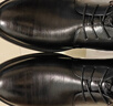 海瀾之家HLA皮鞋男士商務(wù)休閑春夏德比正裝鞋子男H135/H171 黑色44 曬單實(shí)拍圖