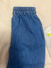 嘟嘟家男童夏季褲子兒童寬松七分褲女童梭織牛仔褲夏裝男寶涂鴉風(fēng)休閑褲 牛仔藍色 80 曬單實(shí)拍圖