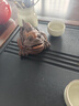 玉頤閣送禮佳品宜興紫砂茶寵金蟾擺件 三足蟾蜍純手工可養 精品禮盒裝 鴻運當頭 紫泥款 曬單實(shí)拍圖