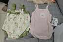 班喜迪嬰兒夏裝衣服嬰幼兒女寶寶連體衣公主百天吊帶哈衣夏季薄款包屁衣 粉色 80cm 曬單實(shí)拍圖