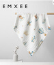 嫚熙（EMXEE）嬰童紗布浴巾超柔棉春夏洗澡兒童專(zhuān)用 70*70cm 4層 曬單實(shí)拍圖