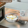 格娜斯微波爐專(zhuān)用蒸碗蒸籠屜蒸盤(pán)蒸格雙耳透明耐熱玻璃碗1.5L帶蓋湯面碗 曬單實(shí)拍圖