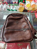 真皮女包2026新款大容量中年媽媽雙肩包牛皮單肩手提背包復古書(shū)包 咖棕 曬單實(shí)拍圖