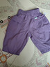 嘟嘟家【100%棉】?jì)和兠薨朔盅澫目钅型澴虞p薄夏裝女童氣球褲純色潮 淡紫霧色 90 曬單實(shí)拍圖