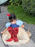 G.duck小黃鴨白雪公主裙女童裙子夏季禮服裙兒童演出服中小童生日連衣裙 藍色加發(fā)箍 90 建議1~2歲【 80-90】cm 曬單實(shí)拍圖
