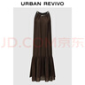 UR秋季新款女裝休閑度假風(fēng)串珠掛脖長(cháng)裙連衣裙UWH750100 深棕色 (偏寬松) M 曬單實(shí)拍圖