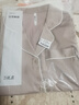 紅豆居家冰絲睡衣女夏季短袖開(kāi)衫套裝女士家居服仿真絲睡衣香檳色165/88A 曬單實(shí)拍圖