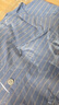 優(yōu)衣庫女裝全棉襯衫/長(cháng)袖襯衣休閑通勤外套26春夏新款482828 64 湖藍色(條紋) S 曬單實(shí)拍圖