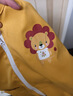 寶寶爬爬服連體衣罩衣防水全身秋冬護衣防臟外穿戶(hù)外嬰兒爬行兒童 連體拉鏈獅黃 90碼【建議身高70-85cm】 曬單實(shí)拍圖