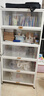 唐輯鋼制書(shū)架書(shū)柜防塵落地多層帶門(mén)鐵藝書(shū)架置物架收納儲物柜六層長(cháng)80 曬單實(shí)拍圖