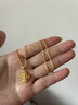 老鋪黃金古法手工足金項鏈 · 十字金剛杵（1號）鉆飾吊墜（金鏈款） 小號鎖骨鏈款金重約8.39g 曬單實(shí)拍圖