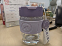物生物（RELEA）玻璃杯女士水杯雙飲咖啡杯高顏值吸管杯便攜隨手杯學(xué)生杯子禮物 曬單實(shí)拍圖