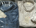 優(yōu)衣庫合作款/男裝女裝牛仔襯衫/水洗產(chǎn)品長(cháng)袖襯衣484245 65 寶藍色 L 曬單實(shí)拍圖