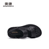 Aokang奧康沙灘鞋男26夏季新款真皮涼鞋拖鞋兩穿防滑外穿軟底舒適爸爸鞋 5263723000F黑色 41 曬單實(shí)拍圖