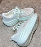 李寧凌波2丨跑步鞋女鞋新款緩震舒適軟彈透氣百搭厚底休閑慢跑運動(dòng)鞋 天縹綠/乳白色-2 37 曬單實(shí)拍圖