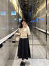 OZXL高檔黑色毛呢a字半身裙女春秋2026新款加絨精致百搭顯瘦氣質(zhì)傘裙 黑色 【專(zhuān)柜品質(zhì)】 S /26 建議85-95斤 曬單實(shí)拍圖