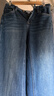 UR秋季新款女裝復古丹寧水洗貓須喇叭牛仔長(cháng)褲UYB850006 藍色 26 曬單實(shí)拍圖