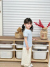 班喜迪女童短袖t恤夏裝2026新款洋氣兒童公主上衣夏季童裝薄款寶寶衣服 藍色 100 曬單實(shí)拍圖