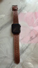 MSSM適用蘋(píng)果手表表帶apple watch愛(ài)馬仕款iwatch S11真皮表帶ultra3/S10/9/8/Se3微孔淺棕44/45/46/49 曬單實(shí)拍圖