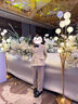 閃閃藍寶西裝兒童禮服花童西服套裝鋼琴演出服小主持人服裝男孩表演服正裝 米色外套+褲子+領(lǐng)結+胸花 120 建議體重46-52斤 曬單實(shí)拍圖