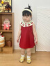 G.duck小黃鴨童裝女童連衣裙夏季2026新款女寶寶公主裙無(wú)袖薄款兒童裙子 紅色櫻桃 90 建議80-90cm1歲半-2歲 曬單實(shí)拍圖