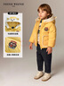 Teenie Weenie Kids小熊童裝25年冬季男女寶寶三防熊耳連帽羽絨服 黃色 120 cm 曬單實(shí)拍圖