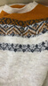 百圖（betu）女裝2025年冬季新款毛衣復古撞色提花簡(jiǎn)約顯瘦圓領(lǐng)上衣女2511T46 曬單實(shí)拍圖