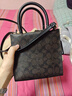 蔻馳女包包奢侈品大牌托特斜挎包手提琴譜包情人節禮物 胡桃木色配黑色CBQ34IMXAQ 曬單實(shí)拍圖