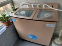 三峽勁霸【純銅電機】大容量半自動(dòng)洗衣機家用老式大容量雙缸雙桶商用酒店賓館被子毛毯四件套以舊換新 20公斤鋼波輪【9秒強洗+雙鋼桶+純銅電機】 雙缸 曬單實(shí)拍圖