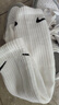 耐克(NIKE)襪子男子 速干透氣運動(dòng)襪 中筒襪三雙裝SX7676-100白M 曬單實(shí)拍圖