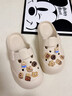 利達妮（TZLDN）eva洞洞鞋女士外穿防滑夏季防臭踩屎感家居家用沙灘涼鞋包頭拖鞋 小熊基地(12個(gè)) 38-39 【標準碼】 曬單實(shí)拍圖
