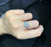 鑫萬福 摩天輪鉑金鉆石戒指奢華群鑲求婚結(jié)婚女鉆戒珠寶送老婆生日禮物 鉑金1.4克拉FG色（主1克拉+副40分） 曬單實(shí)拍圖