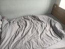 海瀾之家（HLA）床上三四件套純棉水洗棉麻裸睡親膚床上用牛奶絨床單床笠被套被罩 【速干不縮水】A類(lèi)裸睡-奧丁灰 三件套被套1.5*2m 床單款 1.8*2.3m 曬單實(shí)拍圖