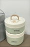 ymer保溫飯盒【陶瓷組合飯盒綠色2個(gè)裝+保溫袋+餐具（一大一?。?曬單實(shí)拍圖