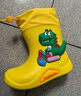 牧萌兒童雨鞋男童女童防水立體寶寶防滑耐磨卡通雨靴 挖掘機恐龍 16碼 曬單實(shí)拍圖