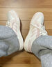 adidas ENTRAP美式校園風(fēng)運動(dòng)少年感復古籃球風(fēng)板鞋男女阿迪達斯   白色/粉色   38.5 曬單實(shí)拍圖