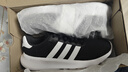 阿迪達斯（adidas）男鞋跑步鞋運動(dòng)鞋輕便減震防滑休閑鞋 黑/白 41 曬單實(shí)拍圖