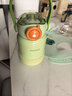 英氏（YEEHOO）保溫杯316兒童吸管杯帶杯套嬰兒保溫杯寶寶兒童保溫水杯子 蘋(píng)果綠 曬單實(shí)拍圖