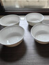 斯凱綈（Sky Top）陶瓷面碗骨瓷湯碗米飯碗家用餐具純白6英寸4件套裝 曬單實(shí)拍圖