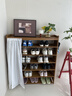 小匠材鞋架家用門(mén)口多層入戶(hù)柜簡(jiǎn)易玄關(guān)防塵收納鞋柜茶色7層90cm 曬單實(shí)拍圖