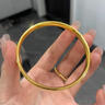 本酷金包銀手鐲999純銀碎冰冰時(shí)尚黃金首飾實(shí)心閉口銀手鐲情人節禮物 金1.6重約25g碎碎冰手鐲寬約6mm 52圈口 曬單實(shí)拍圖