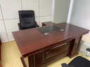 信京(XINJING)E0級老板辦公桌中式班臺實(shí)木貼皮總裁主管桌1.6米含雙柜 曬單實(shí)拍圖
