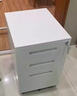 臻我鋼制辦公室桌下活動(dòng)柜圓弧三抽屜可移動(dòng)掛撈文件收納帶鎖矮柜定制 白色圓弧(三抽帶鎖) 曬單實(shí)拍圖