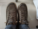 百麗戶(hù)外休閑鞋男夏季新款牛皮革厚底網(wǎng)孔透氣工裝板鞋A2137CM5預售 卡其色-單里 42 (260mm) 曬單實(shí)拍圖